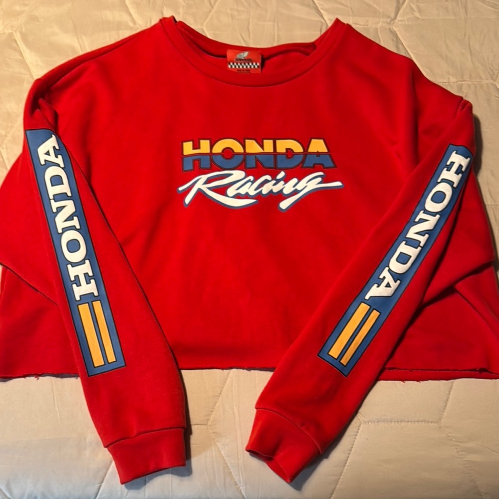 Forever 21 Honda Racing Cropped Sweatshirt